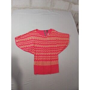NWT Payton Orchid Coral Sand Chevron Knit Dolman Sleeve Top Women's Top Size S.